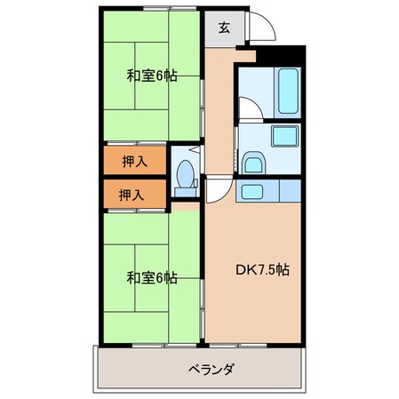 ハイツスカイベリーの物件間取画像